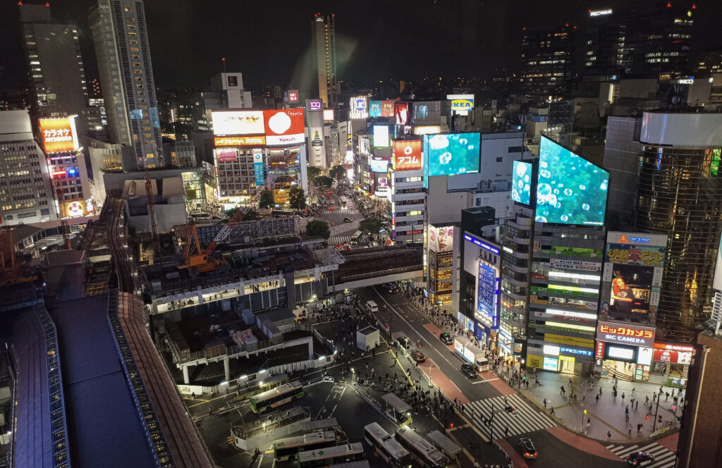 výhled z Hikarie, Šibuja, Tokio
