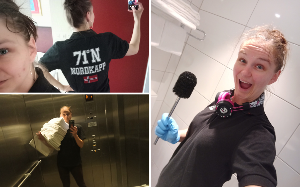 práce pokojské, housekeeping v Norsku