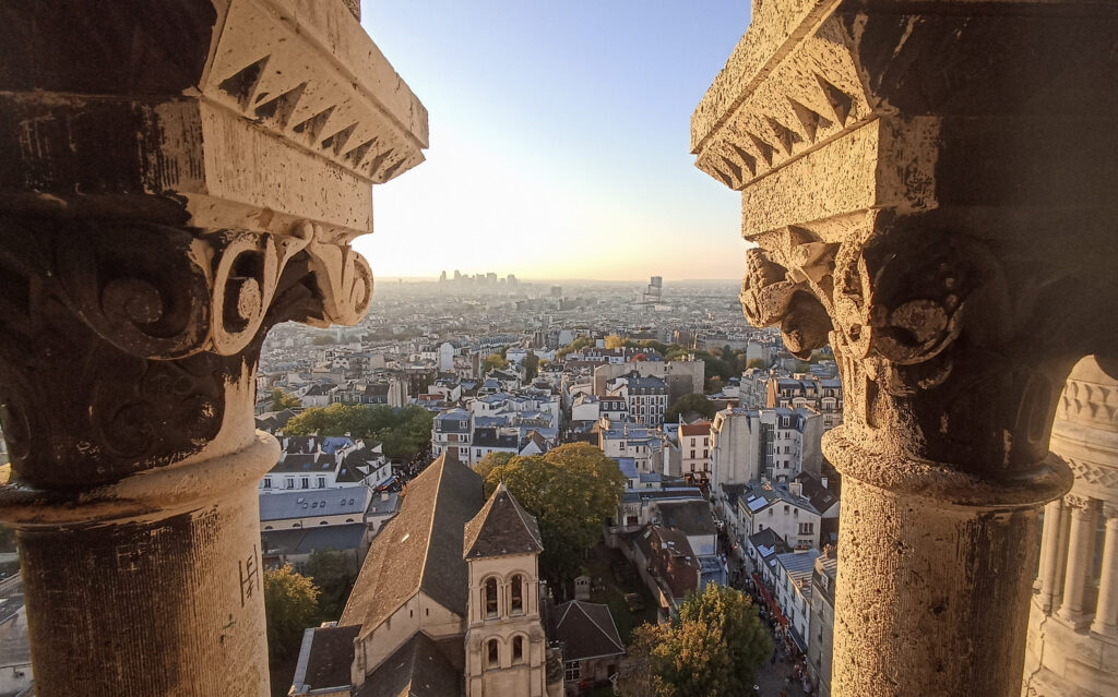 Paříž, výhled z baziliky Sacre Coeur, Montmartre