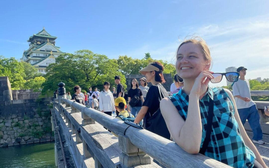 hrad osaka, japonsko, rok 2024