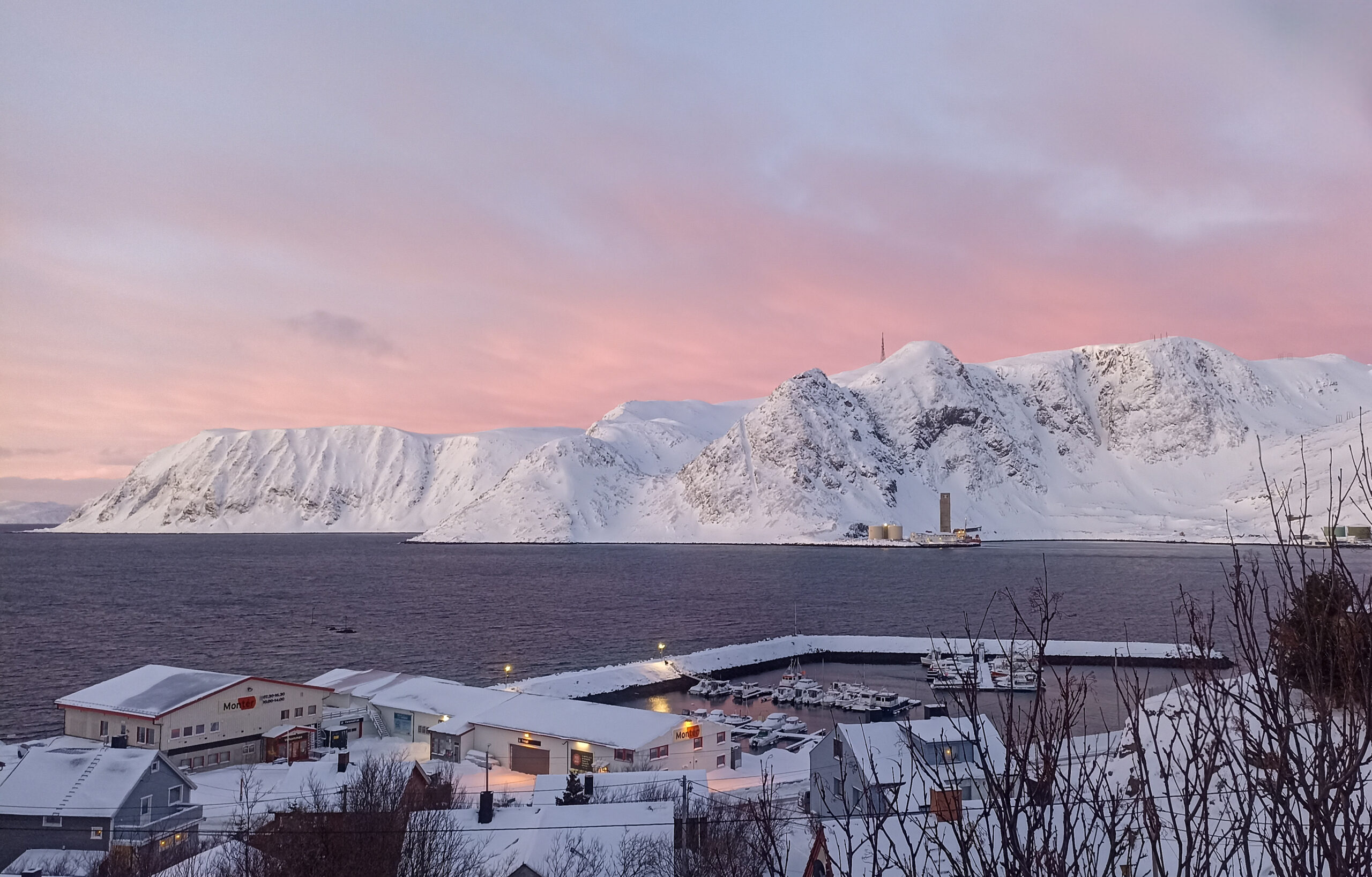 Honningsvåg, ostrov Mageroya, Norsko