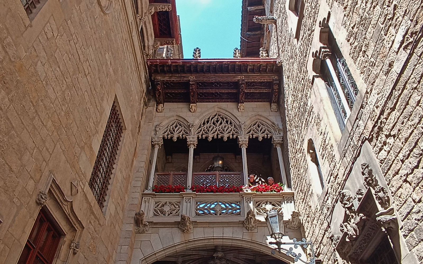 biskupský most, gotická čtvrť barri gotic, barcelona