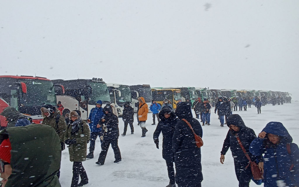 ostrov mageroya a nordkapp v zimě, norsko