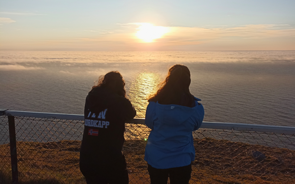 nordkapp, půlnoční slunce