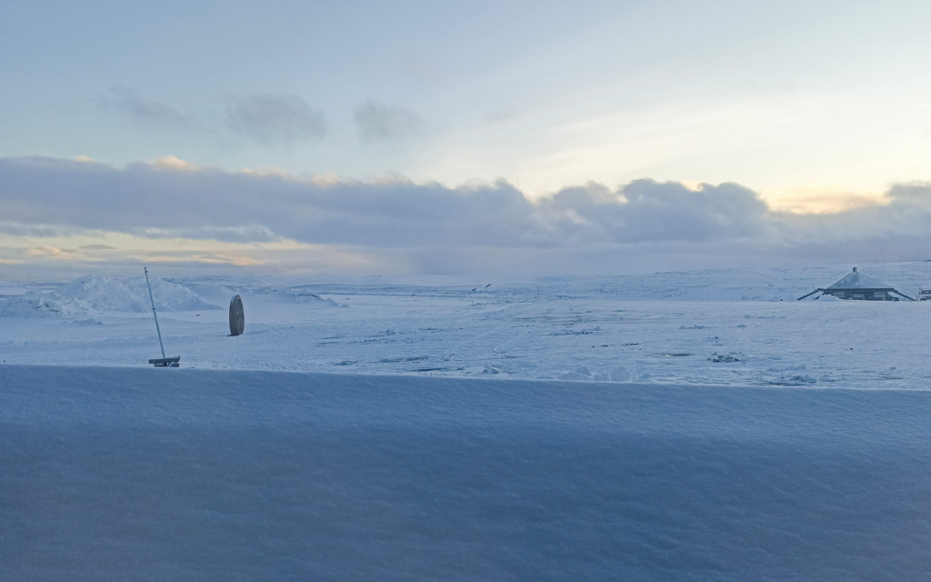 nordkapp plateau v zimě